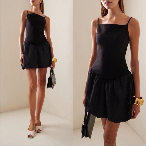 Staud Black Spaghetti Bubble Dress - Picture 3 of 9